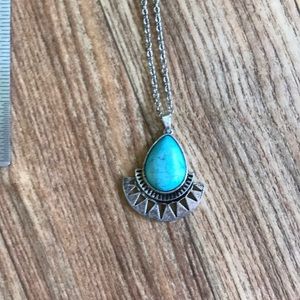 Long turquoise necklace